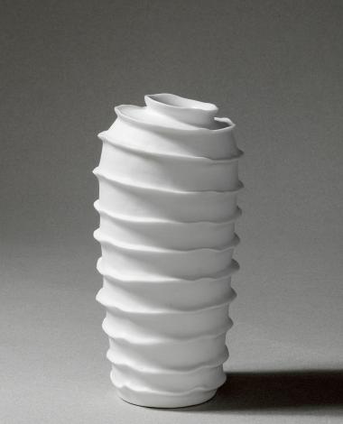 Photo of ribbed white vase